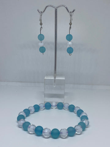 Baby blue jewelry set
