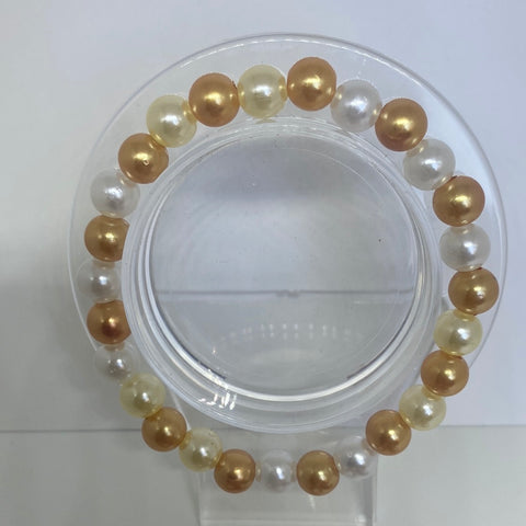 Yellow,gold,white solid beads